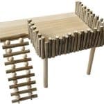 Hodeffior Piattaforma in legno naturale (versione arrampicata)
